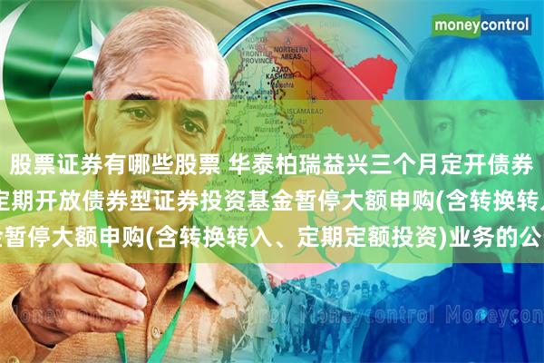 股票证券有哪些股票 华泰柏瑞益兴三个月定开债券: 华泰柏瑞益兴三个月定期开放债券型证券投资基金暂停大额申购(含转换转入、定期定额投资)业务的公告